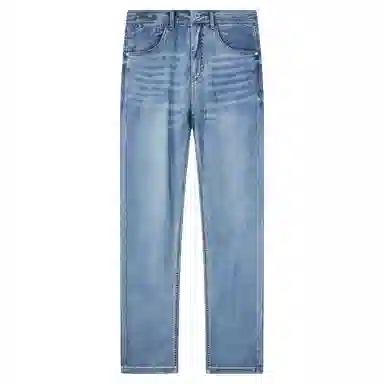 九牧王男裤专家 轻盈舒适透气速干修饰腿型中腰设计牛仔裤 男款 深蓝