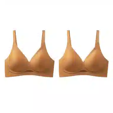 欧迪芬 冰丝轻薄透气亲肤侧翼软支撑收副乳防下垂上托聚拢两件装夏季文胸 女款 组合装