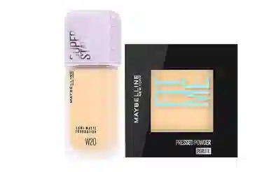 美宝莲 轻亲粉底液粉饼彩妆套装 自然无瑕