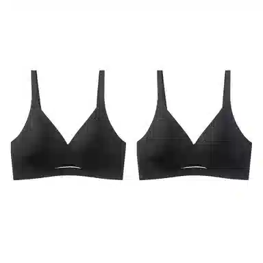 欧迪芬 冰丝轻薄透气亲肤侧翼软支撑收副乳防下垂上托聚拢两件装夏季文胸 女款 组合装