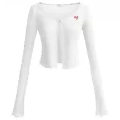 UNIFREE Lace Patchwork Knit Top