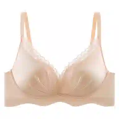 二三二三 聚拢提拉上托不空杯亲肤舒适侧收副乳无钢圈软支撑法式性感蕾丝成熟时尚百搭纯欲文胸 女款