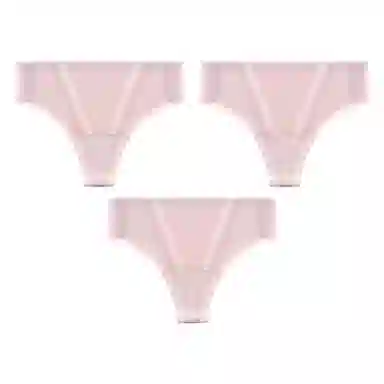 二三二三 抑菌云感棉裆部舒适亲肤纯欲丁字三角裤裸感高弹纯色透气不夹臀内裤 女款 组合装