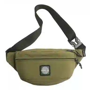 揽月 简约休闲慵懒风纯色涂鸦通勤百搭 尼龙 斜挎胸包 男女同款情侣款 多色