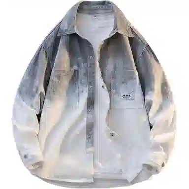 【dme】 青少年潮牌帅气时尚百搭舒适简约设计感长袖衬衫 男女同款