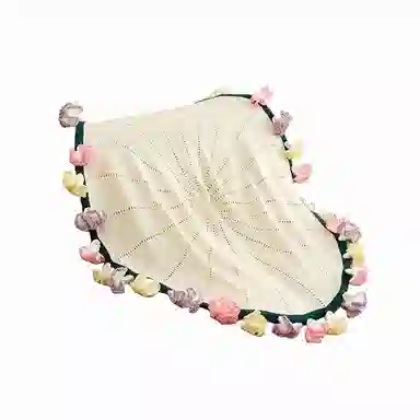 北极绒 潮流时尚圆形 披肩 男女同款情侣款