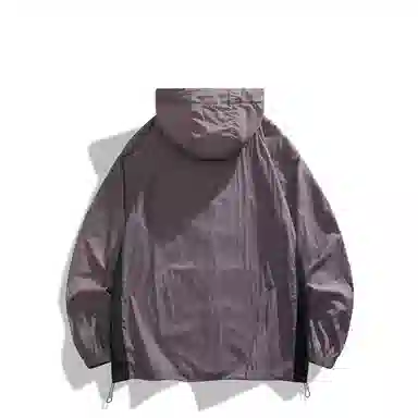 音速猫 运动户外轻薄连帽拼接透气防晒服 男女同款