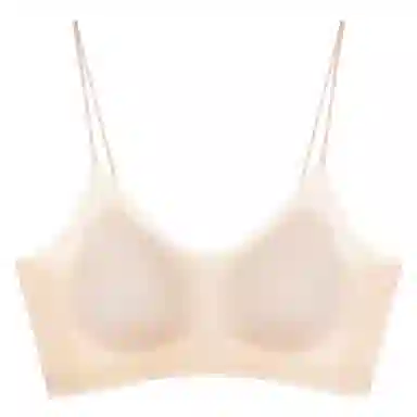 二三二三 聚拢提拉上托不空杯亲肤舒适内衣侧收副乳无钢圈裸感无痕软支撑胸罩简约时尚百搭性感纯欲文胸 女款 肤色