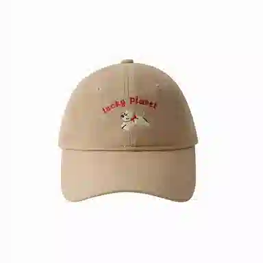 北极绒 韩版潮流刺绣可爱小狗大头围显脸小氛围感户外出游 棉 鸭舌帽 男女同款情侣款