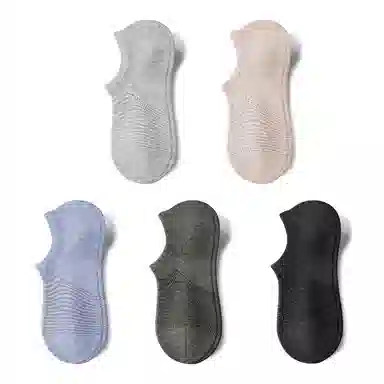 润微 春夏季 透气网眼 男款 五双装 纯棉