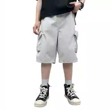 雅鹿 百搭纯色拼接五分短裤 儿童款