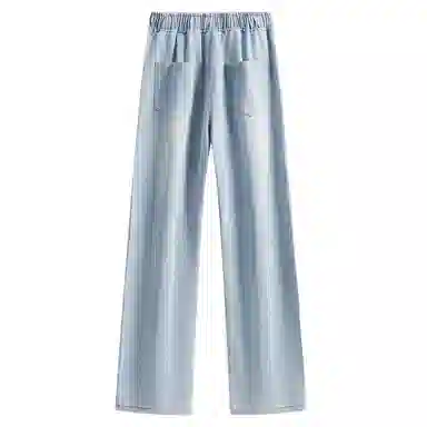 加菲猫家族 美式潮流高街复古水洗做旧直筒垂感高级感显高宽松舒适透气简约日常时尚百搭字母印花系带调节中腰牛仔裤 男女同款