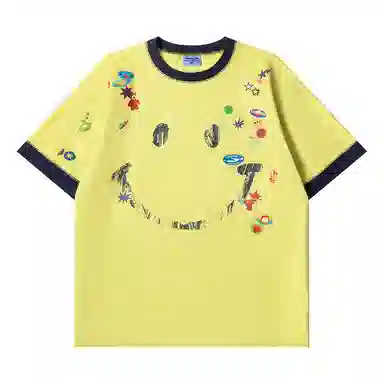 Mr. Jiangnan Fruit Sticker Print T-Shirt