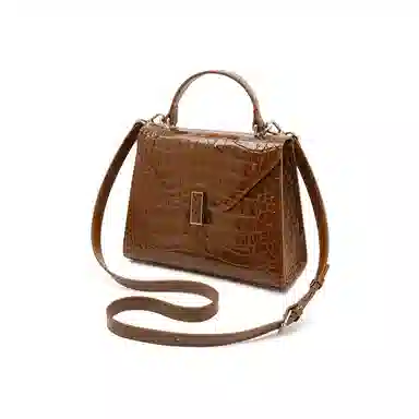 老人头 时尚气质百搭通勤鳄鱼纹 头层牛皮 斜挎手提包 女款 多色