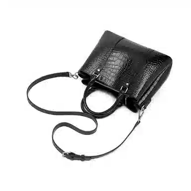 时尚经典 老人头 百搭休闲通勤鳄鱼纹气质妈妈包 头层牛皮 单肩手提包 女款 多色