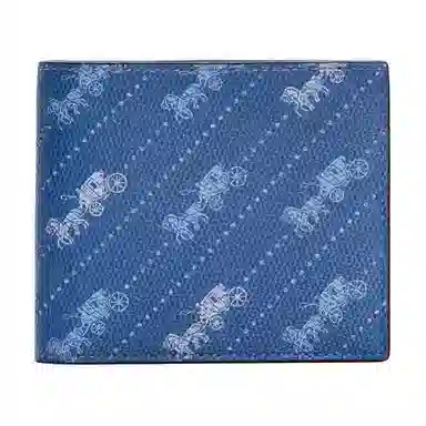 COACH Billfold Wallet Light Gem Blue