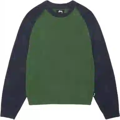 Stussy SS25 Colorblocked Raglan Knit Crew