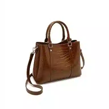 时尚经典 老人头 百搭休闲通勤鳄鱼纹气质妈妈包 头层牛皮 单肩手提包 女款 多色