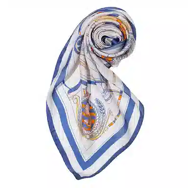 上海故事 加大真丝大方巾 桑蚕丝 丝巾 女款 温婉花意