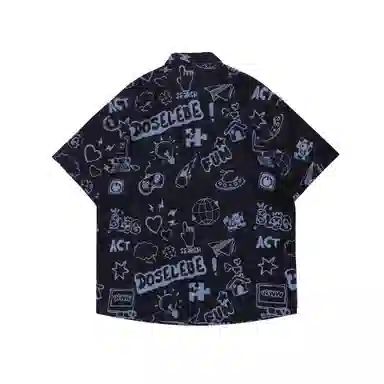 花蔓色 宽松休闲百搭短袖衬衫 女款