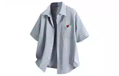 王者荣耀 标语款 美式高街刺绣爱心字母潮宽松舒适高街痞帅高级感休闲百搭打底短袖衬衫 男女同款