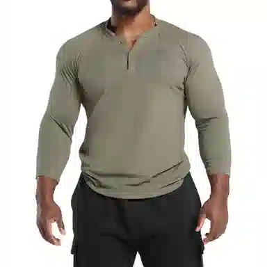 GYMSHARK Logo Long Sleeve T-Shirt Green