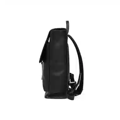 老人头 潮流休闲通勤大容量上课上班早八背包 头层牛皮 双肩包 男款 黑色