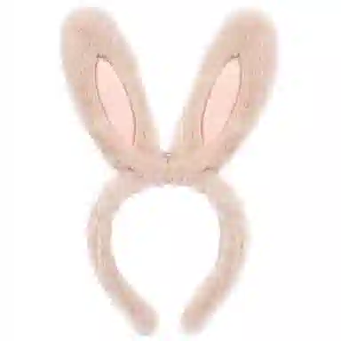 蒙妮 网红毛绒兔耳朵可爱 布艺 发箍 男女同款情侣款