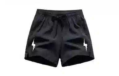 木林森 体考户外个性小闪电印花三分裤透气休闲运动短裤 男女同款