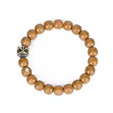 钰澜文玩 【狮来运转·核器生财】原创设计手工银醒狮-老型满天星搭配款#好运 猴头核桃 手串 男女同款情侣款