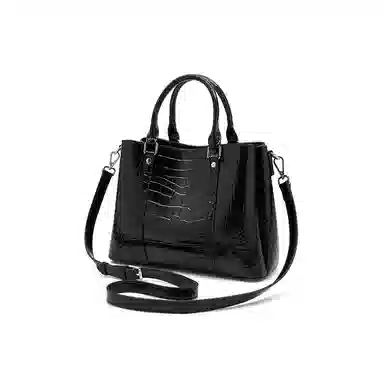 时尚经典 老人头 百搭休闲通勤鳄鱼纹气质妈妈包 头层牛皮 单肩手提包 女款 多色