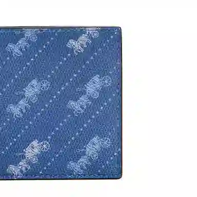 COACH Billfold Wallet Light Gem Blue