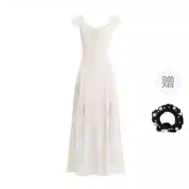 雾闪闪 高腰时尚舒适短袖连衣裙 女款