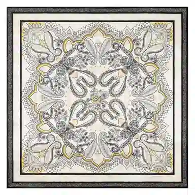 上海故事 加大真丝大方巾 桑蚕丝 丝巾 女款 温婉花意