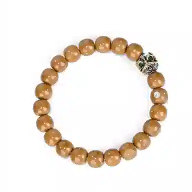 钰澜文玩 【狮来运转·核器生财】原创设计手工银醒狮-老型满天星搭配款#好运 猴头核桃 手串 男女同款情侣款