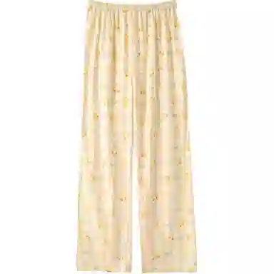 宫蝶 可爱卡通薄款中腰长裤休闲裤 女款