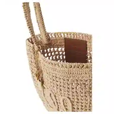 Chloe Summer Banana Raffia Tote