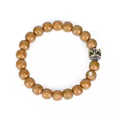 钰澜文玩 【狮来运转·核器生财】原创设计手工银醒狮-老型满天星搭配款#好运 猴头核桃 手串 男女同款情侣款