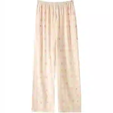 宫蝶 可爱卡通薄款中腰长裤休闲裤 女款