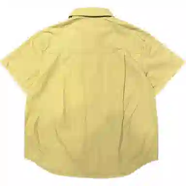 【dme】 山系户外立体大口袋工装宽松休闲纯色翻领百搭上衣短袖衬衫 男女同款