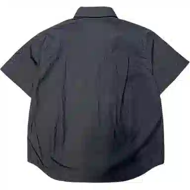 【dme】 山系户外立体大口袋工装宽松休闲纯色翻领百搭上衣短袖衬衫 男女同款