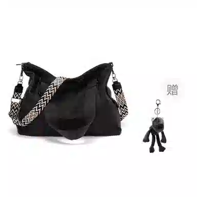 TAKI Casual Oxford Shoulder Bag Black