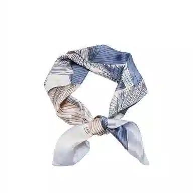 纳兰杜 线条装饰百搭高级感时尚外搭小众设计 桑蚕丝 丝巾 女款