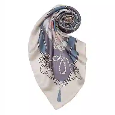 上海故事 加大真丝大方巾 桑蚕丝 丝巾 女款 温婉花意