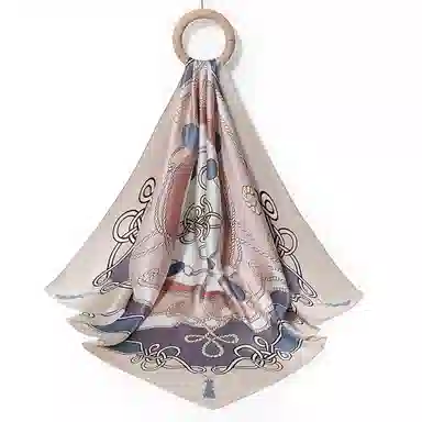 上海故事 加大真丝大方巾 桑蚕丝 丝巾 女款 温婉花意