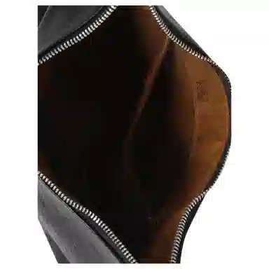 木川卡 腋下包韩系复古托特包 超纤皮 手提单肩包 男女同款情侣款 黑色