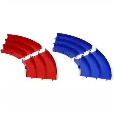 田宫 四驱车三轨跑道 轨道 赛道无孔 模型配件