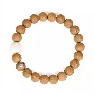 钰澜文玩 定风珠手工雕刻 老型隔珠搭配款佛珠转运珠 猴头核桃 手串 男女同款情侣款