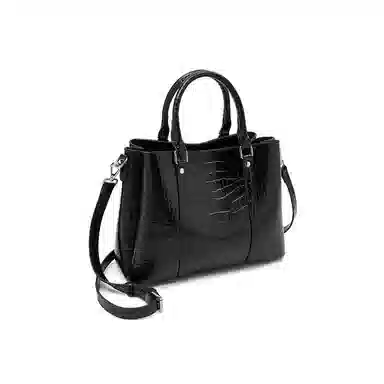 时尚经典 老人头 百搭休闲通勤鳄鱼纹气质妈妈包 头层牛皮 单肩手提包 女款 多色