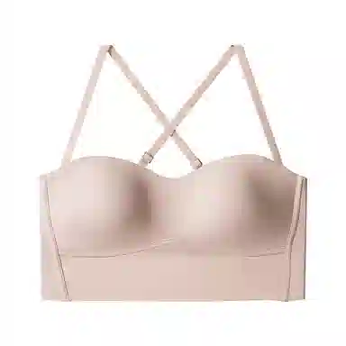 轻迎 冰丝防滑抹胸无肩带内衣无痕聚拢隐形防走光无钢圈乳胶文胸内衣女吊带 女款